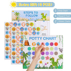 MCGMITT Potty Training Toilet Seat for Toddlers Boys Girls, Portable Baby Toilet Folding Kids Potty Chair Cover with Splash Guard for Travel, Including 3 Non-Slip Feet and Storage Bag (Blue)