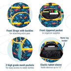 Wildkin ECO rPET 15-inch Kids Backpack – Sustainable, Padded, Adjustable – Jurassic Dinosaurs