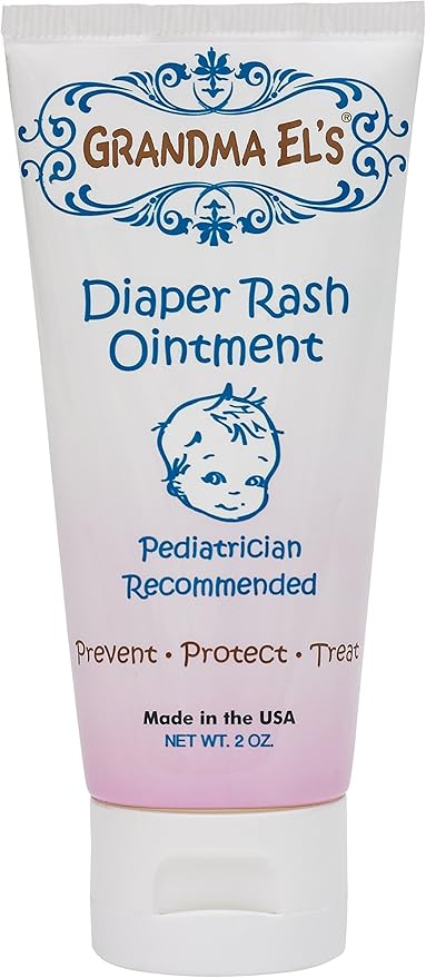 Grandma El's Diaper Rash Ointment Helps in Healing Irritating Chaping Relieve & Prevent Diaper Rash Soothens & Soften baby's SKin, 2 Ounce Tube