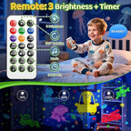 Panda Gifts,【3 Films+ 30 Sounds】Panda Night Light,【93 Effects+ Remote】Toddler Boys Toys for Boys 3-5, [3 Brightness 5-995 min Timer] Girls Toys Age 6-8, Kids Gifts for Kids Toys for Ages 5-7