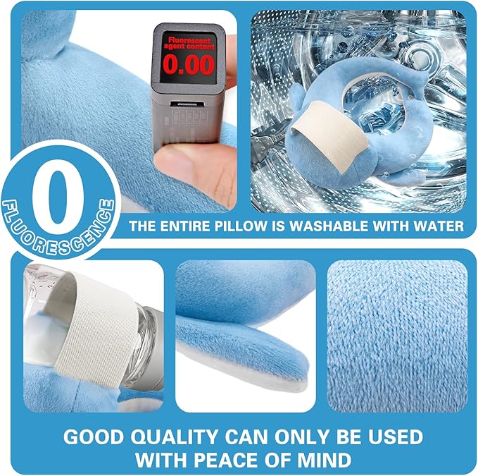 kornsurte Bottle Holder Pillow, Nursing Support Cushion for Bottle Feeding & Breastfeeding, Resolve Arm Soreness and Fatigue (Blue)