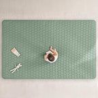 Comfy Cubs Rectangle Kids Play Mat - Large 60 x 96 inches Soft Quilted Baby Floor Mat with Non-Slip Bottom - Plush Design for Toddlers' Playtime and Relaxation - Comfortable and Durable - Fern