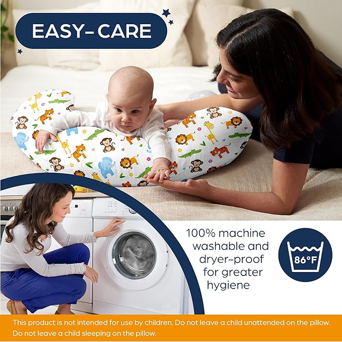 Niimo XXL Pregnancy Pillow & Baby Feeding Pillow - 2022 Double Platinum Winning Maternity Pillow, 100% Cotton Pregnancy Pillow Cover, Machine-Washable, Pregnancy Must Haves