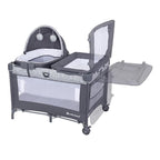Baby Trend Nursery Den Playard with Snooze Pod and Flip Over Changer, Diamond Sage