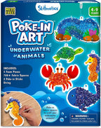 Skillmatics Poke-in Art - Underwater Animals, Mess-Free Arts & DIY Wood Crafts for Kids, Creative Kit, Gifts for Girls & Boys Ages 4, 5, 6, 7, 8, 9