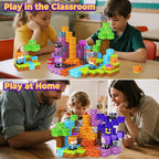 Magnetic Blocks, Kids Magnetic Building Cubes Toys for 3-13 Year Old Boys Girls, Montessori Sensory STEM Toddler Construction Toys Christmas Birthday Party Gifts.