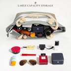 YOOLIFE Initial Canvas Waterproof Beach Tote Bag Zipper Personalized Gifts for Women Her Birthday Travel Beach Essential