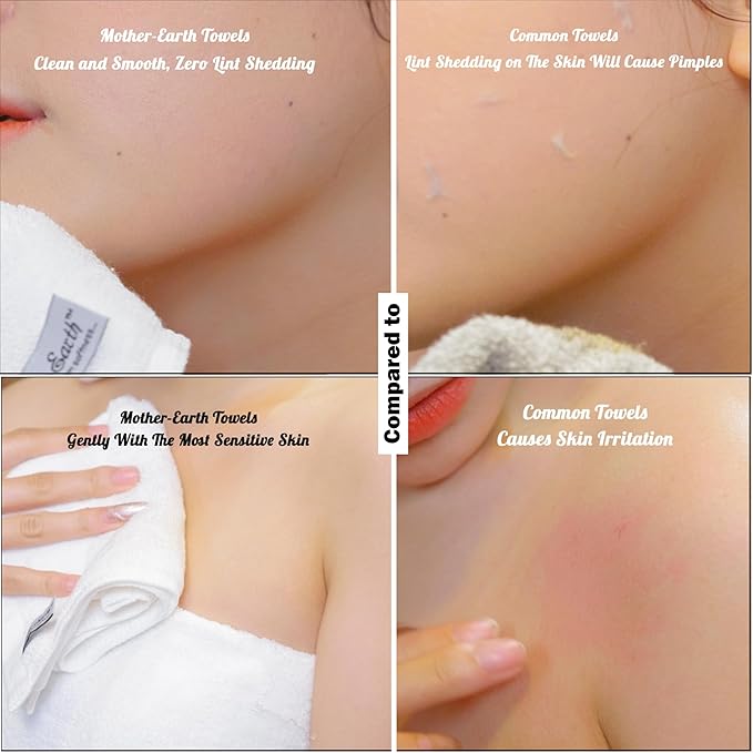 Mother-Earth 6-Pack Bath Washcloths 12"x12" - Soft and Absorbent Face Towels, Quick-Drying Wash Cloths for Sensitive Skin, Premium Quality for Daily Use (Pink Cotton)