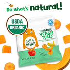 Little Bellies Organic Veggie Tubes Toddler Snack (Pack of 7 x 0.42 oz Individual Packs)