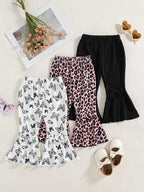 Mioglrie Baby Girls Pants Toddler 3 6 9 12 18 24 Months Leggings Newborn Girls Flared Leggings Infant Bell Bottom Pants