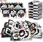 teytoy Baby Soft Cloth Book Set 6 PCS, Black and White High Contrast Baby Activity Crinkle Books for 0 3 6 9 12 Months Newborn Infants Babies Boys and Girls Early Educational Learning Toys