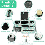 Accmor Universal Stroller Organizer with Insulated Cup Holder Detachable Phone Bag and Shoulder Strap,Stroller Bag Caddy Organizer Fits for Uppababy, Baby Jogger, Britax Strollers
