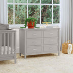 DaVinci Charlie 6-Drawer Double Dresser in Grey