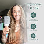 Professional Blow Drying Brush Set - Ceramic Ionic Thermal Brushes for Styling Wet Hair, 3 Round Brushes with Travel Bag for Women