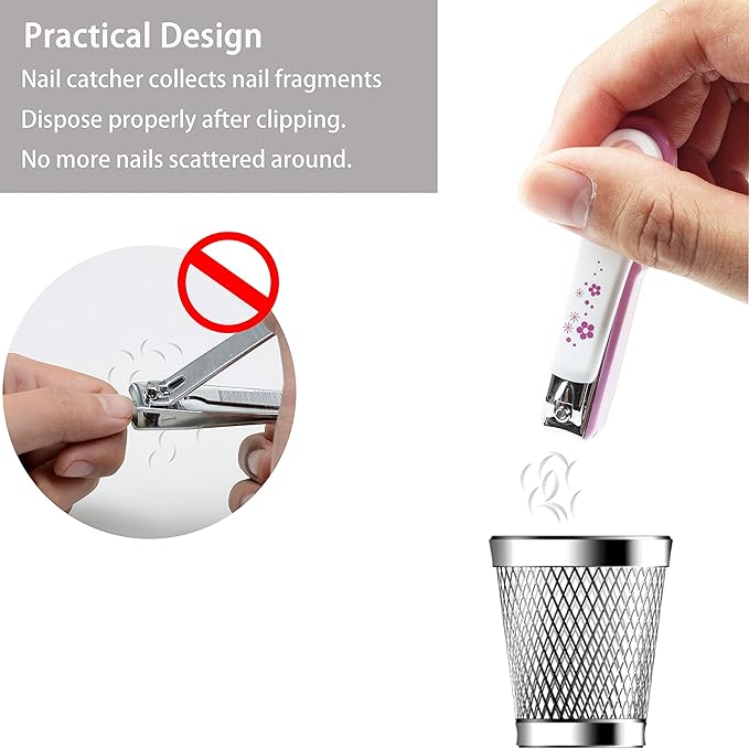 PAFASON Baby Safety Nail Clipper Cutter Trimmer with Nail Catcher and Baby Glass Nail File, Czech Float Glass, Stainless Steel Ideal Gift for Young Children Infant, Newborns Toddlers