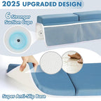 beiens Bath Kneeler and Elbow Rest Pad Set - 1.5'' Comfortable Thick Baby Bath Kneeler Pads, Quick Dry Soft Kneeling Pad for Baby Bath Time, Non-Slip Knee& Arm Support Bathtub Mat with Toys Organizer