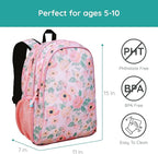 Wildkin JumpOff Jo 15-inch Kids Backpack – Durable, Adjustable, Ideal for School - Floral Watercolor