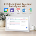 Dragon Touch 21.5" Digital Calendar Chore Chart – 1080P Full HD Interactive Touchscreen, Smart Family Planner, Hearth Display Digital Calendar Wall & Desk Mountable for Seamless Scheduling