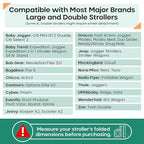 reperkid Large Stroller Bag for Airplane Travel, Black & Green, 47" H x 24" W x 15" D, Fits Most Large, Single, Double, Jogging Strollers – Premium Waterproof Cover, Adjustable Shoulder Straps