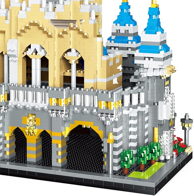 Fairyland Castle Building Blocks Set (5297Pcs) European Architecture Model Educational Toys Micro Bricks for Kids Adults