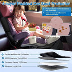 Car Seat Protector for Child, 2 Pack Baby Covers with Mesh Pockets & Non-Slip Backing 600D Durable Under Seat for Back (Rose Gold, Standard)