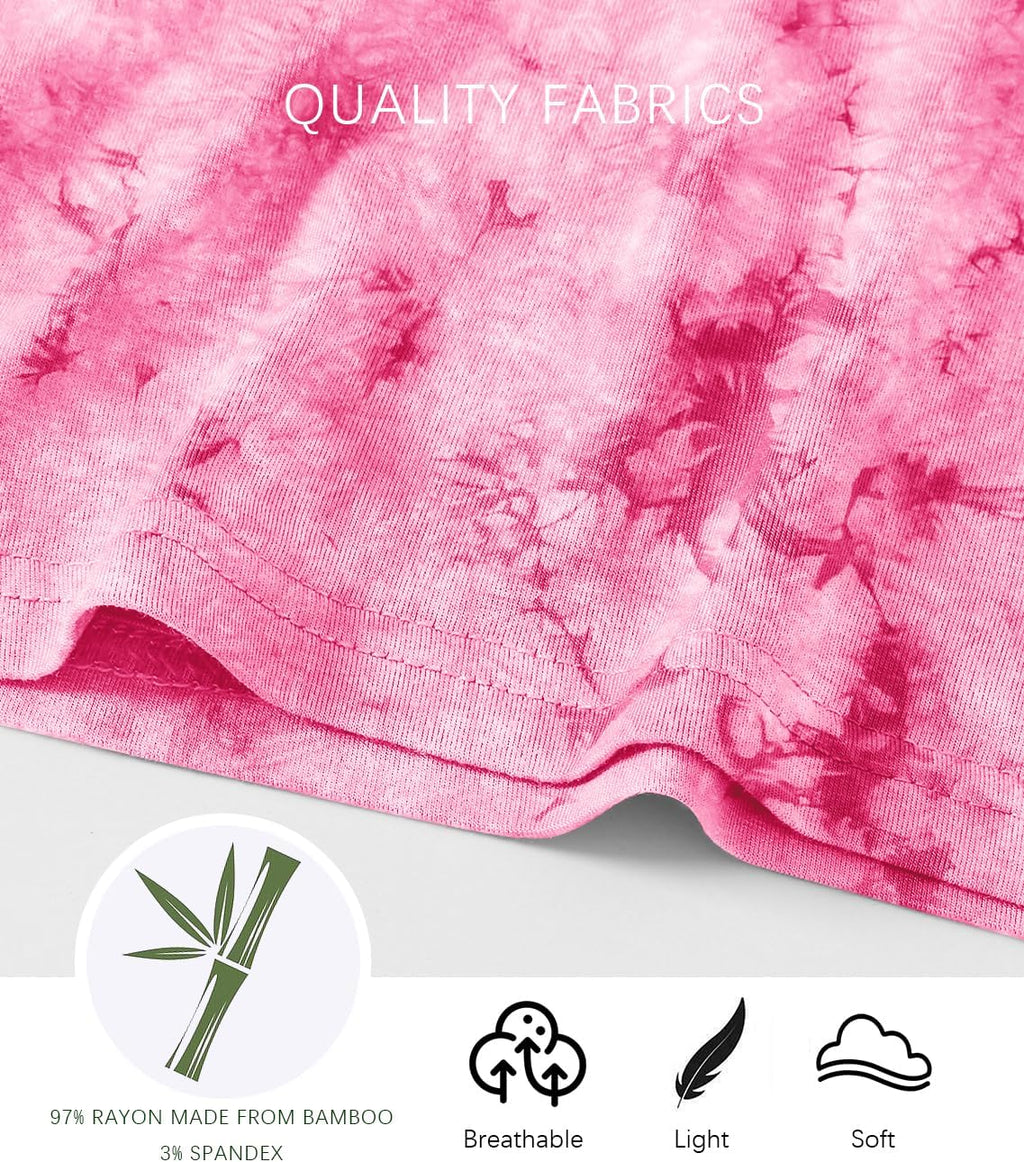 Jimonda Baby/Toddler Soft Sleepwear Short sleeve Kids Cool Pajama Outdoor 2-Piece Shirt&Shorts Casual sets Tie Dye PJ