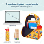 Wildkin ECO rPET 15-inch Kids Backpack – Sustainable, Padded, Adjustable – Under Construction