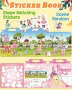 Benresive Reusable Sticker Book for Toddlers 2-4 Years, Fun Travel Stickers for Kids, Waterproof Sticker Books for Toddlers 1-3, Crafts Activities for Todddlers 1-3 2-4 3-5 - Princess
