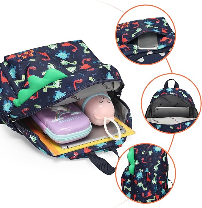Toddler Backpack Waterproof 3D Little Dinosaur Design-Cute Animal Cartoon Unisex Mini for School Travel Daycare-Lightweight Kids Backpack for Boys & Girls Ages 1-5 Years