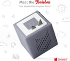 Toniebox Audio Player Starter Set with Spidey, Ghost-Spider, Spin, Black Panther, and Playtime Puppy - Listen, Learn, and Play with One Huggable Little Box - Gray