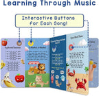 LEARNING BUGS Fun Favorite Nursery Rhymes – Sing Along with 28 Nursery Rhymes, Musical Books for Toddlers, 28-Button Music Book, Musical Toys for Toddlers 1-3