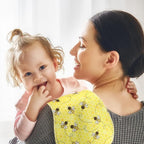 5 Pack Bee Pattern Baby Burp Cloths Soft Absorbent Burping Rags for Newborns 19"x9" Spit up Cloths for Boy Girl Newborn Baby Shower Registry Gifts Set Nursery Decor