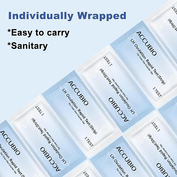 Ovulation Test Strips, Bulk Ovulation Tests, Fertility Tests with Collection Cups, Accurate LH Test for Home, Ovulation Predictor Kit, 5mm Wider 25 MIU/mL (40 Count)