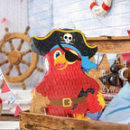 Wernnsai Pirate Piñata - Pirate Parrot Piñata with Blindfold and Bat for Boys' Birthday Party Adventure Theme Decorations