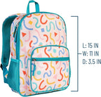 Wildkin ECO rPET Kids Backpack – Recycled, Padded, Adjustable for School & Travel – Confetti Peach