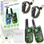 Toys for Boys Walkie Talkies for Kids 6 7 8 Year Old Boy Pretend Play Police Military Spy Hunt Camp Outdoor Toys for Kids Birthday Present Boys Gifts (Green Green)