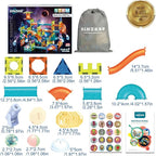 BINZKBB Light Magnetic Tiles Building Blocks for Kids,3D Clear Educational STEM Building Toys,Magnetic Marble Run Blocks Toys for Kids Ages 3 4 5 6 7 8 10+Year Old Boys Girls Creative Gift(110 PCS)