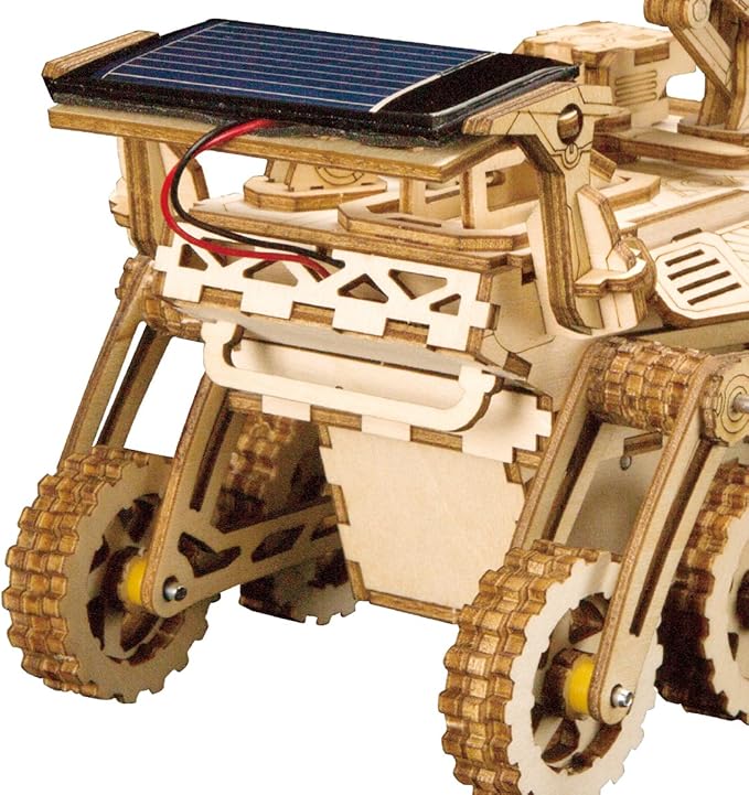 ROKR Assemble Solar Energy Powered Cars-Moveable 3D Wooden Puzzle Toys-Funny Teaching Educational-Home Deco-Model Building Sets-Best Christmas,Birthday Gift for Boys,Children,Adult (Curiosity Rover)