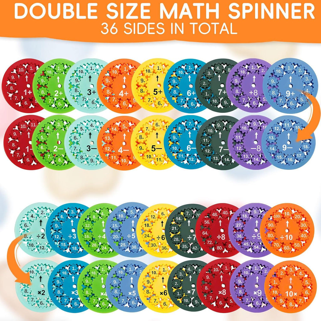 18PCS Math Fidget Spinners,Math Spinners,Math Fidget Toy Multiplication,Math Fidget Spinner,Math Facts Fidget Spinners,Multiplication Fidget Spinner,Math Fact Fidget Spinners