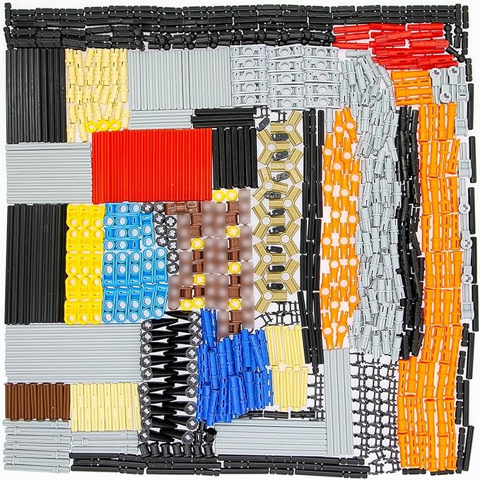 884pcs Axle-Pin-Chainlink-Connectors-Bricks-Set, Compatible with Technic-Parts, for STEM-MOC-EV3-Project-Bulk-Blocks(Random Color)