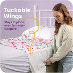 IMPROVIA® Toddler Bed Wetting Pad – 2 Pack 34x36 Waterproof Mattress Protector with Tuckable Wings – Ultra Absorbent, Non-Slip Washable Underpad for Kids & Potty Training – Unicorn Design (Unicorn)