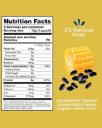 Amara Organic Baby Food - Stage 3 - Black Bean & Sweet Corn - Baby Cereal to Mix With Breastmilk, Water or Baby Formula - Shelf Stable Baby Food Pouches Made from Organic Veggies - 10 Pouches, 3.5oz Per Serving