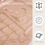 ZEDODIER 2 Pack Tank Top Hanger Space Saving, Bra Hangers for Closet Organizer, Hanging Bra Organizer Tank Tops Holder with 16 Hooks, Metal Closet Organizers and Storage Small Space Solutions, Gold