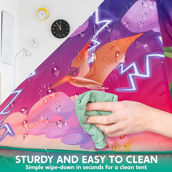 JOYIN Dinosaur Play Tent for Kids, Pop Up Play Tent for Boys & Girls, Kids Indoor Outdoor Dinosaur Playhouse Tent Set for Toddlers Birthday