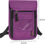 Neck Wallet Lightweight RFID Blocking Waterproof Travel Pouch for Women Men