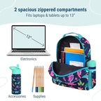 Wildkin ECO rPET 15-inch Kids Backpack – Sustainable, Padded, Adjustable – Darling Dinosaurs