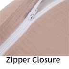 Onacosht Muslin Nursing Pillow Cover Soft 100% Cotton Feeding Pillow Slipcover Fits Standard Infant Nursing Pillow for Boy and Girl, Blush