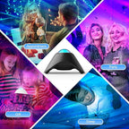 Galaxy Projector, Star Night Light Projector with Bluetooth Connection for Music and Timer and Remote Control for Kids Adults Bedroom Party Bar Decoration (Black)