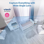 VTech Smart WiFi 7” HD Display Video Baby Monitor, 1080p HD Camera via App, Pan-Tilt-Zoom, Night Light, 2-Way Talk, 2K CMOS Video Sensor, Wide-Angle Viewing, Rechargeable Battery, Free App: RM7866HD