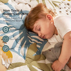 Momcozy Baby Play Mat for Floor, 50x50 Thickened Playpen Mat, Playmate for Baby Tummy Time, Waterproof & Non-Slip, Foldable Outdoor Mat with Carrying Handle, Forest World